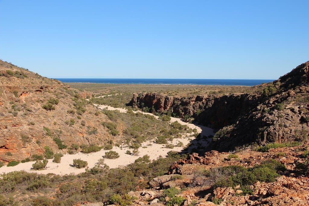 From the ridge down the gorge to the ocean