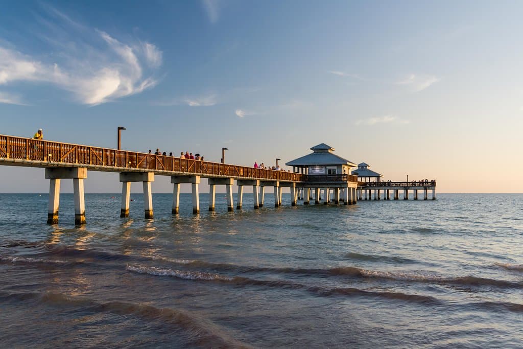 Pier as the Sun gets Low in the Sky