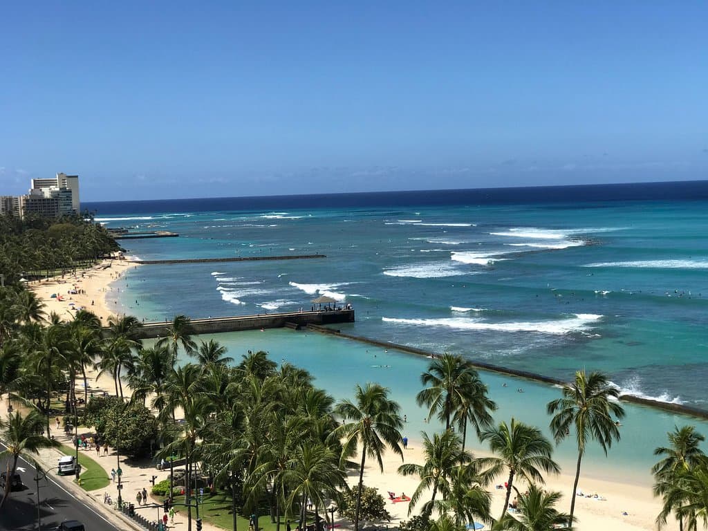The beach toward Diamond Head