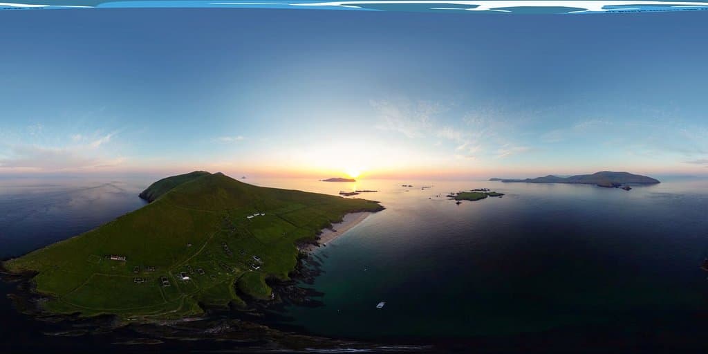 Panormic views of the Blasket Islands