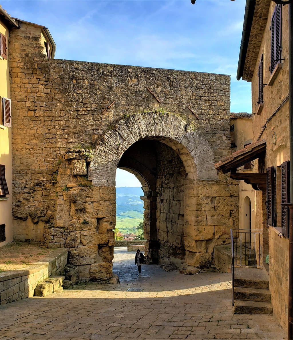 From the interior, looking out over the Tuscan countryside