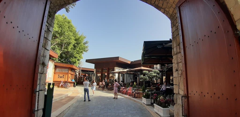 The new pedestrian shopping street at Fortress of Justinian.