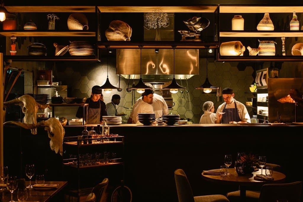 The #happychefs prepping for dinner service.