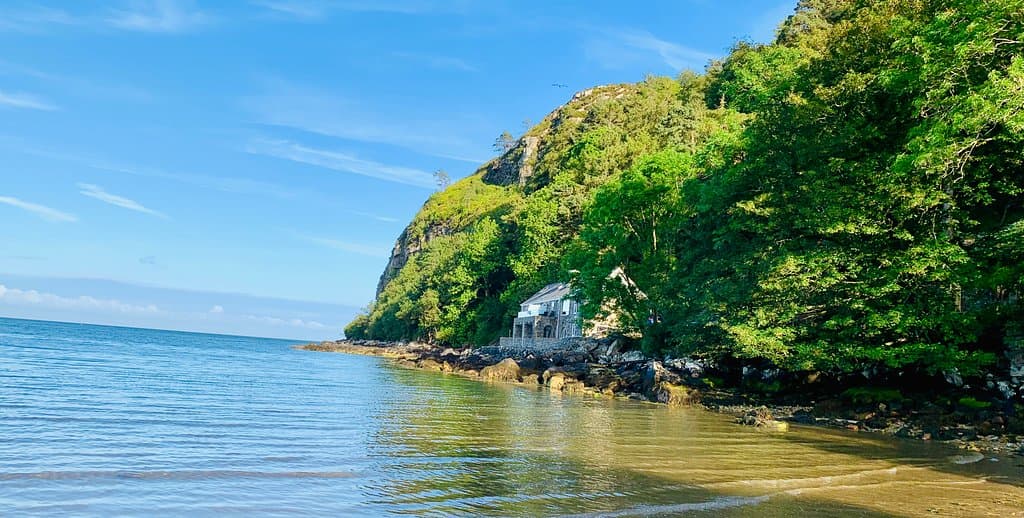A view of The Boathouses holiday rental - the perfect location to enjoy this idyllic part of North Wales.