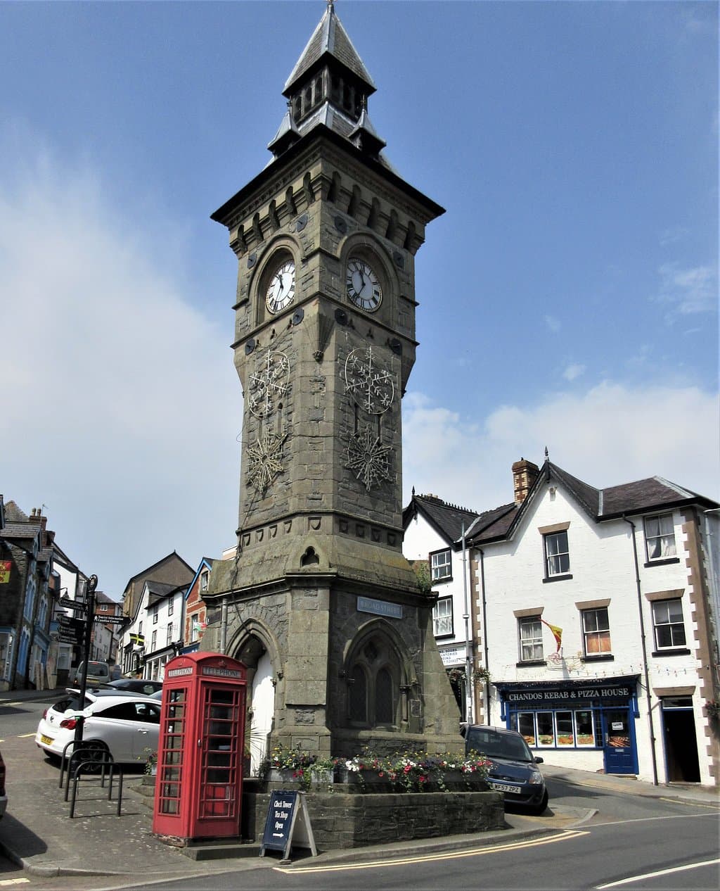 clock tower in Knighton