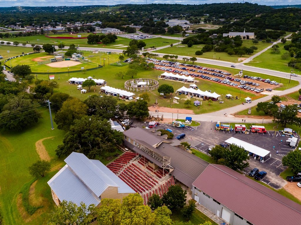 Aerial of the Texas Arts and Crafts Fair