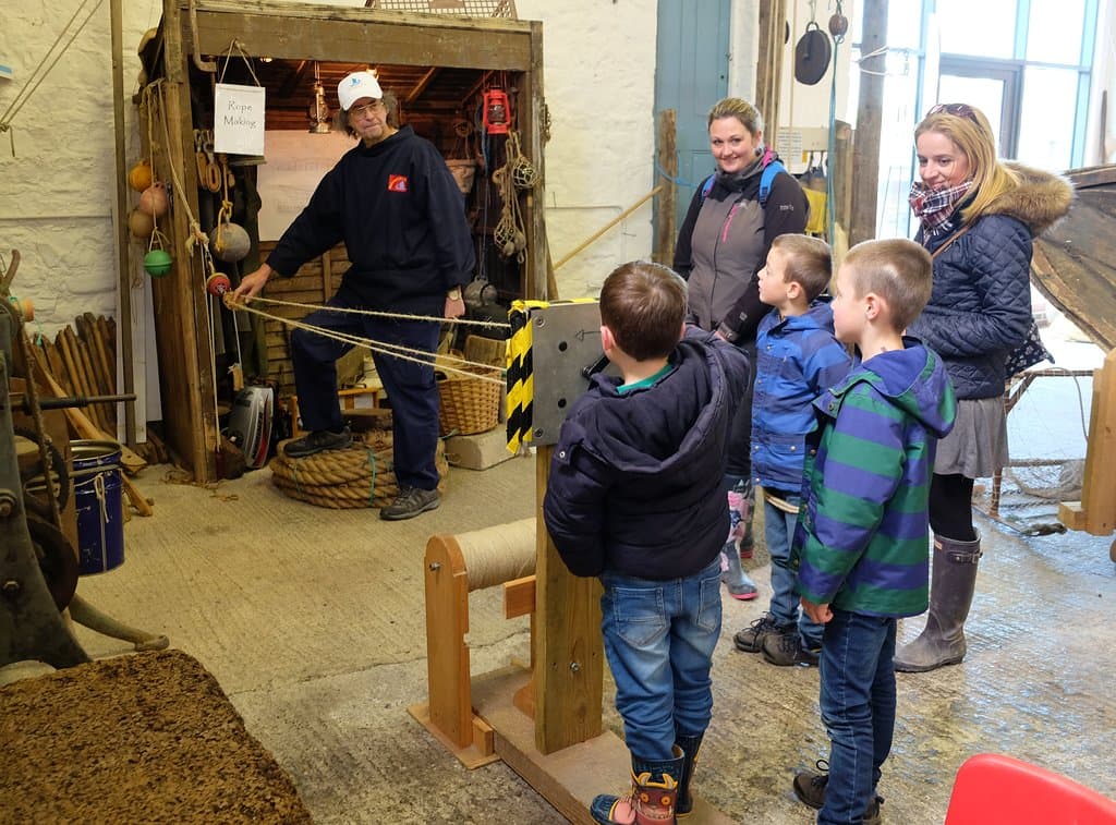 Rope making in the museum on Saturday morning.