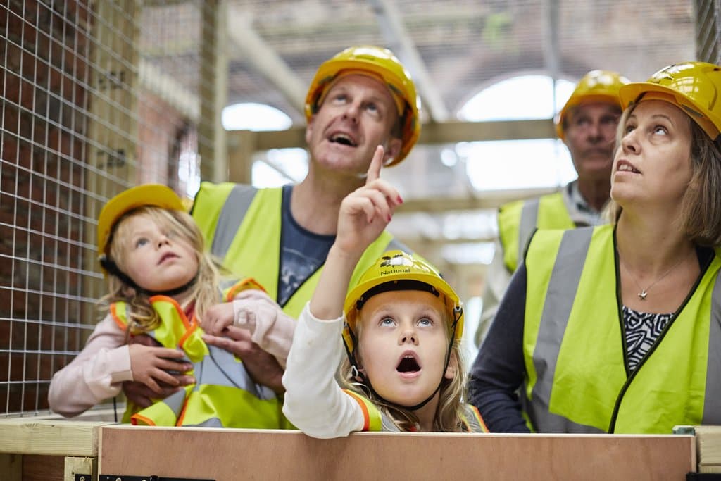 Visitors explore behind the scenes via one of the purpose built walkways. 