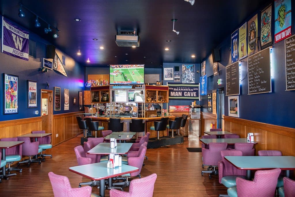 Typisch amerikanischer Innenraum des Restaurants