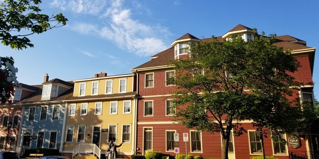A street scene from the historic district