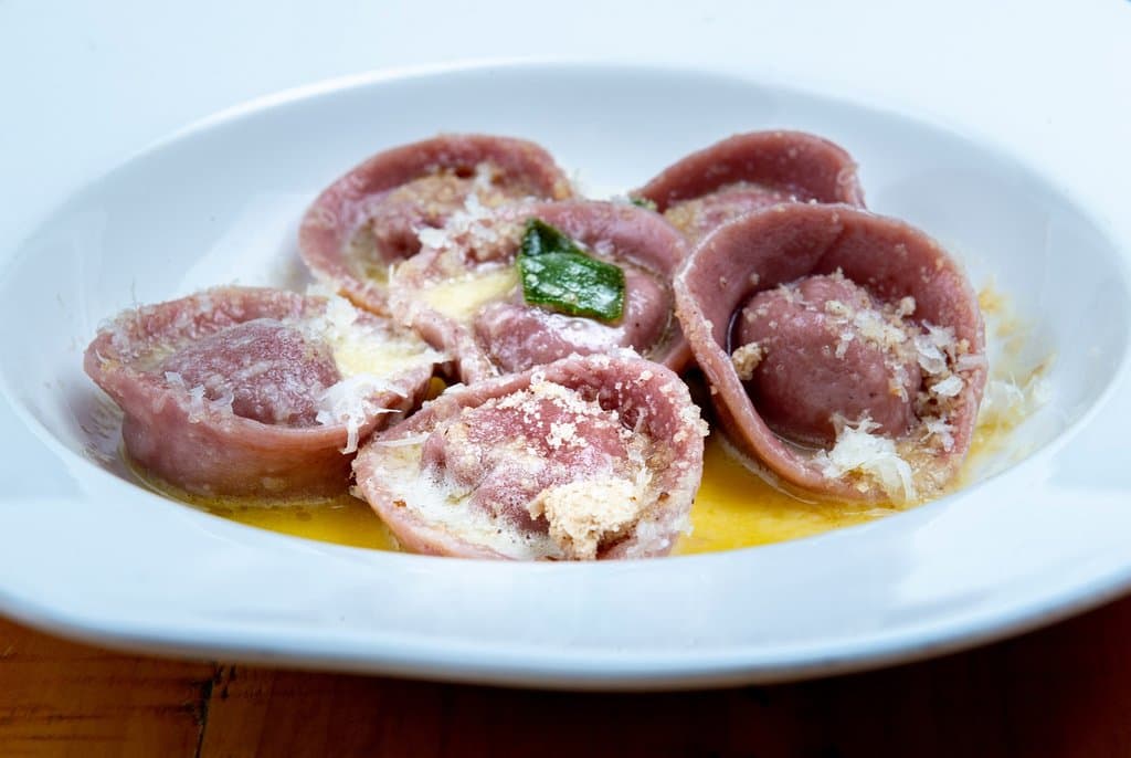 Pumpkin Tortellini, "Mahleb" & sage-butter