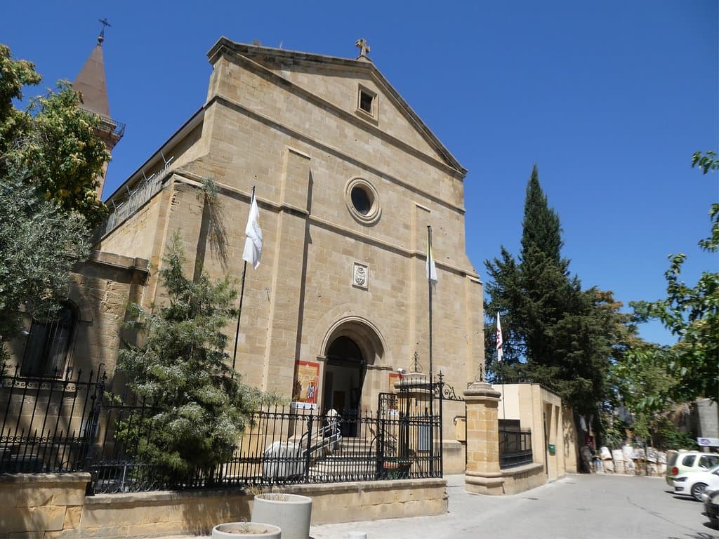 The Paphos Gate:  The Holy Cross  Roman Catholic Church, by the gate