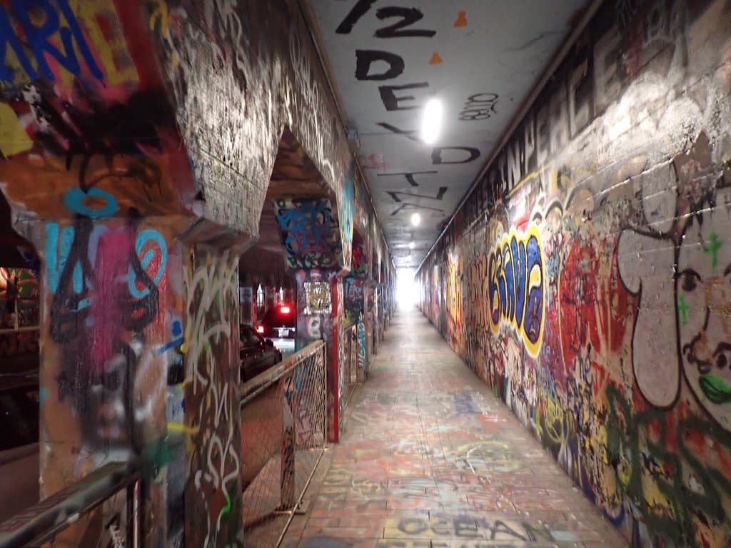 Inside the tunnel