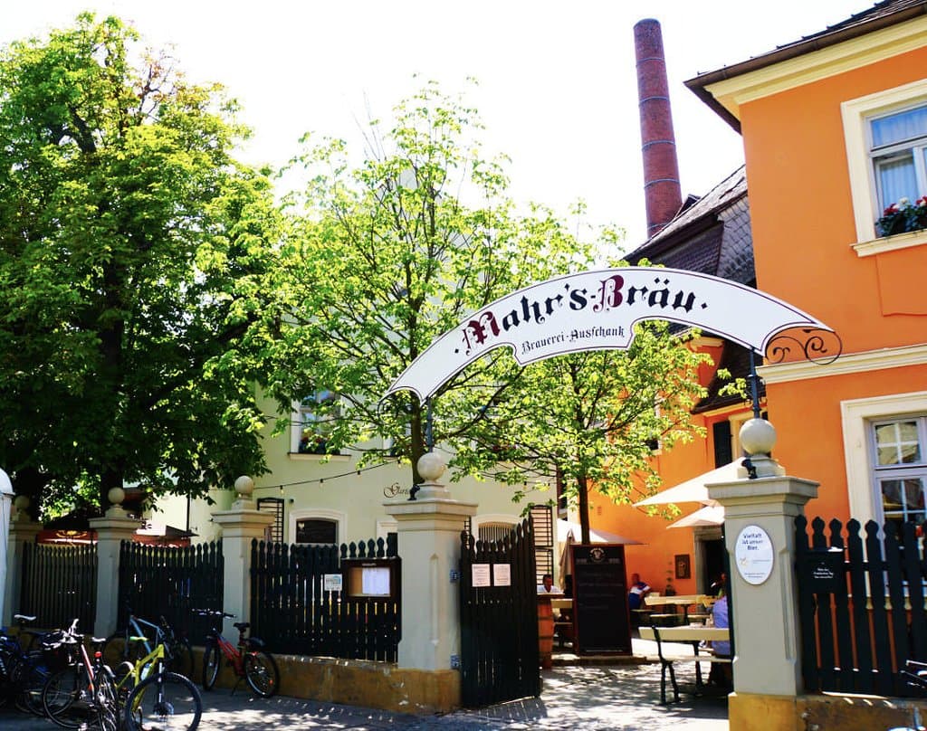 Eingang zum Mahrs Bräu