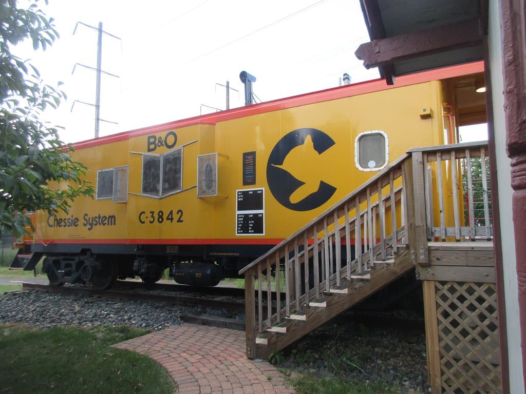 Passenger car on display