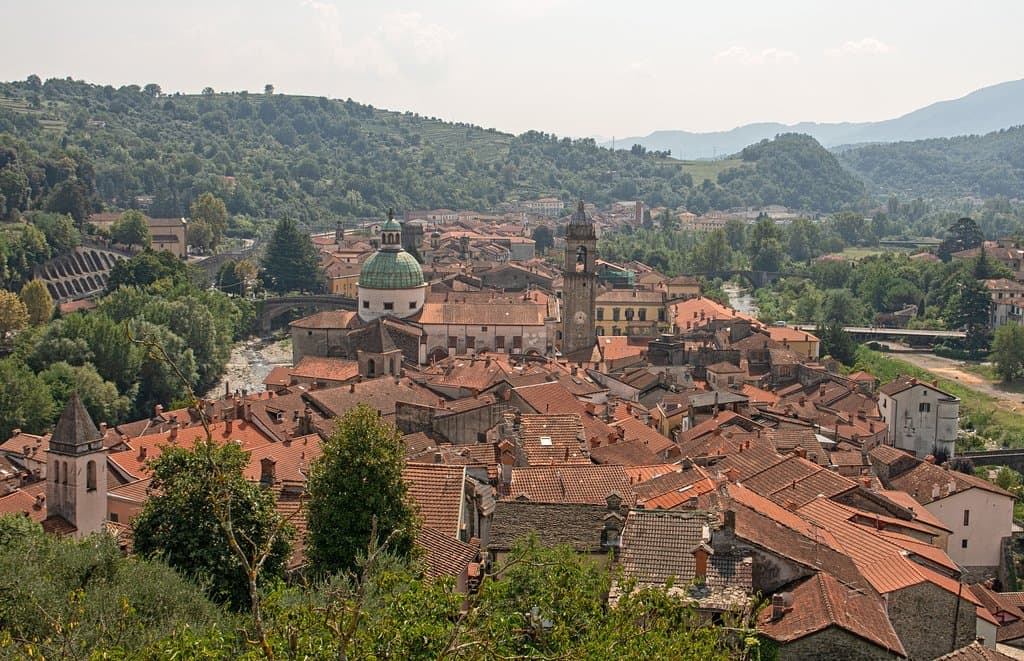 The view of Pontremoli from the castle ramparts.