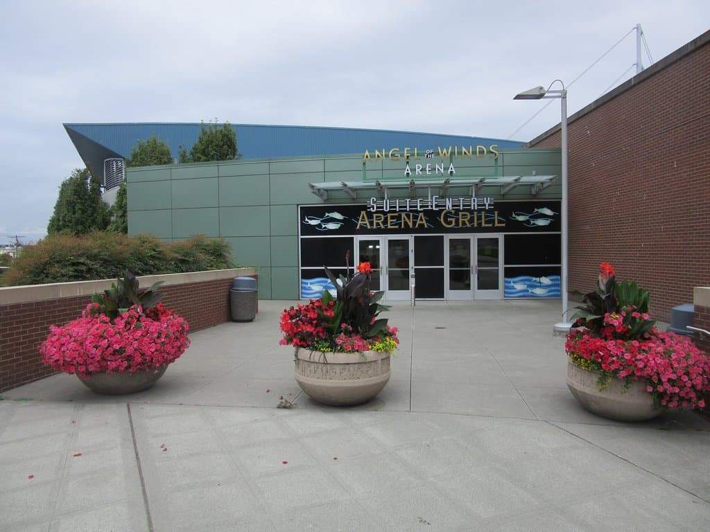 Angel of the Winds Arena-Arena Grill Entrance at Wall Street & Oakes Avenue