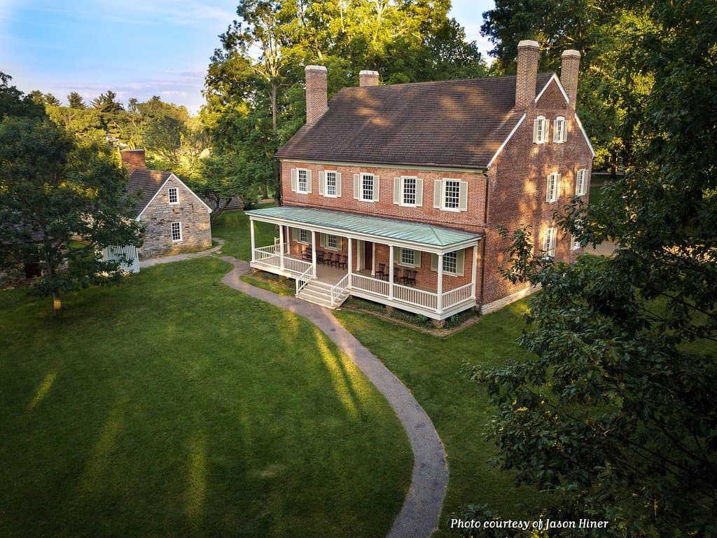 An aerial view of Locust Grove. 
