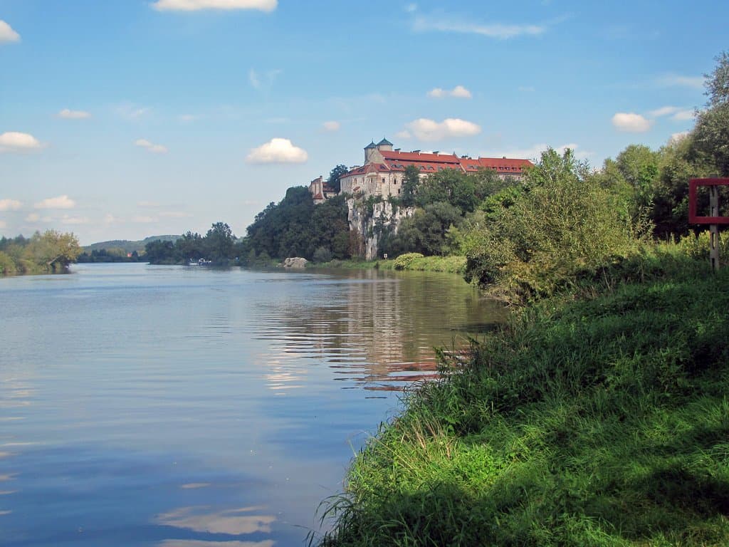 Tyniec Abbey up river
