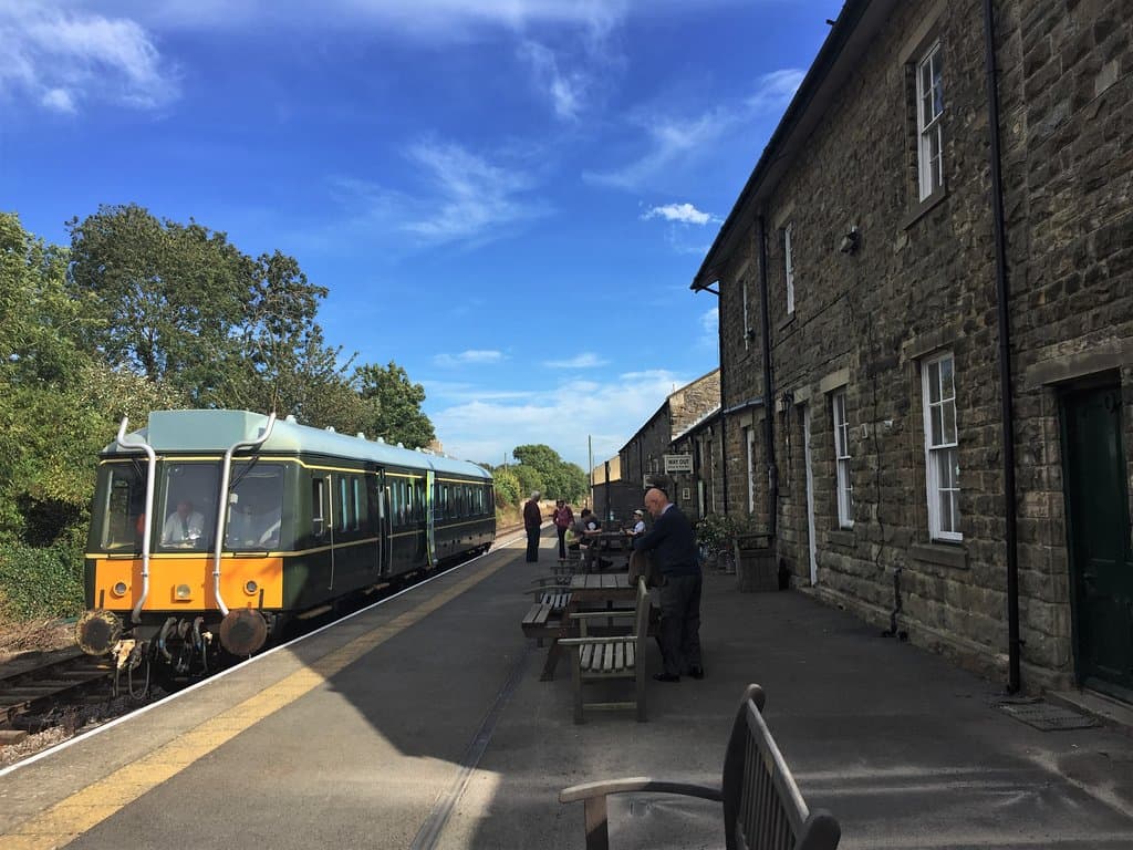 12.  Wensleydale Railway; Diesel Multiple Unit in Leyburn Station