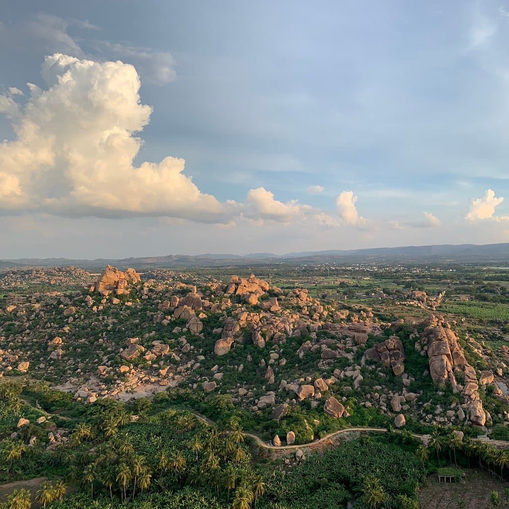 One of the famous place in hampi, your can enjoy sunset or sunrise here, u can get tea here, just take 20 min to reach top from base