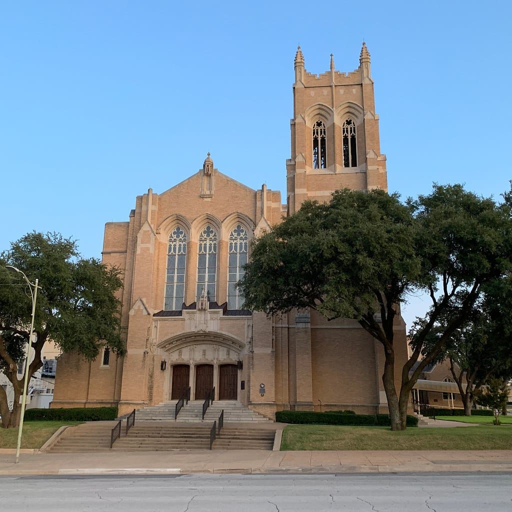 Front of the First United Methodist Church of Wichita Falls.