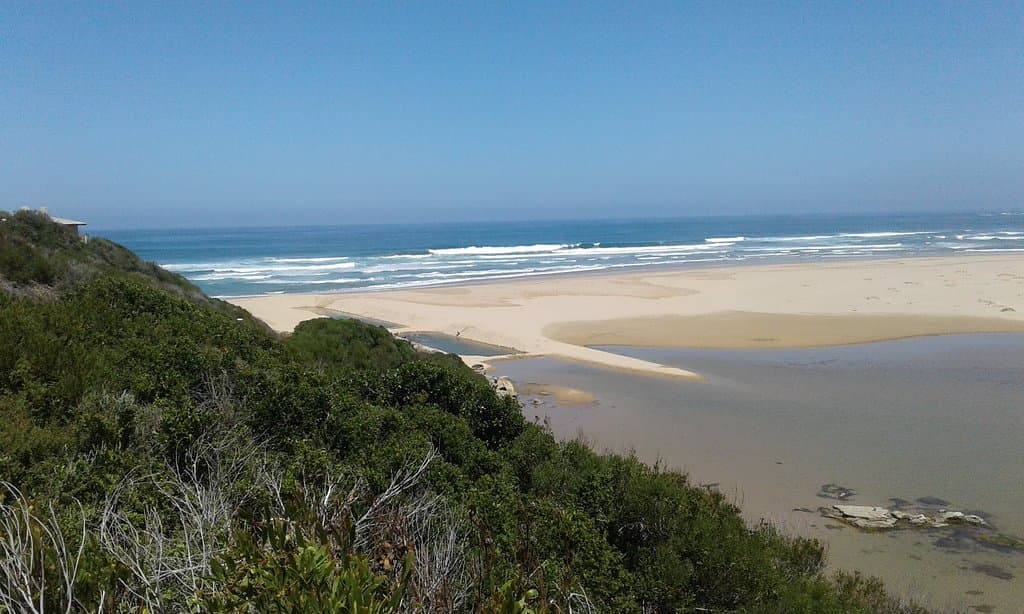 Temporary pools in blocked off lagoon