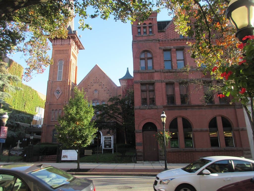 Old church blends well with new buildings