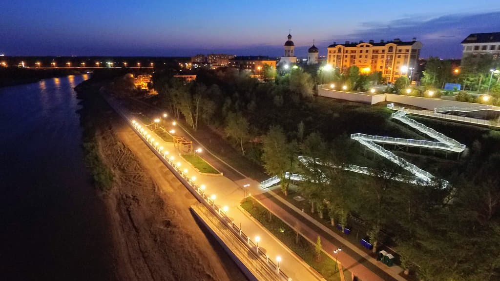 Набережная Реки Урал, Оренбург.