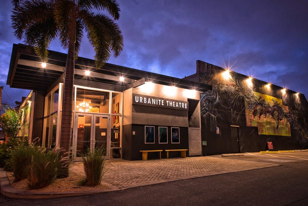 Urbanite Theatre at night.