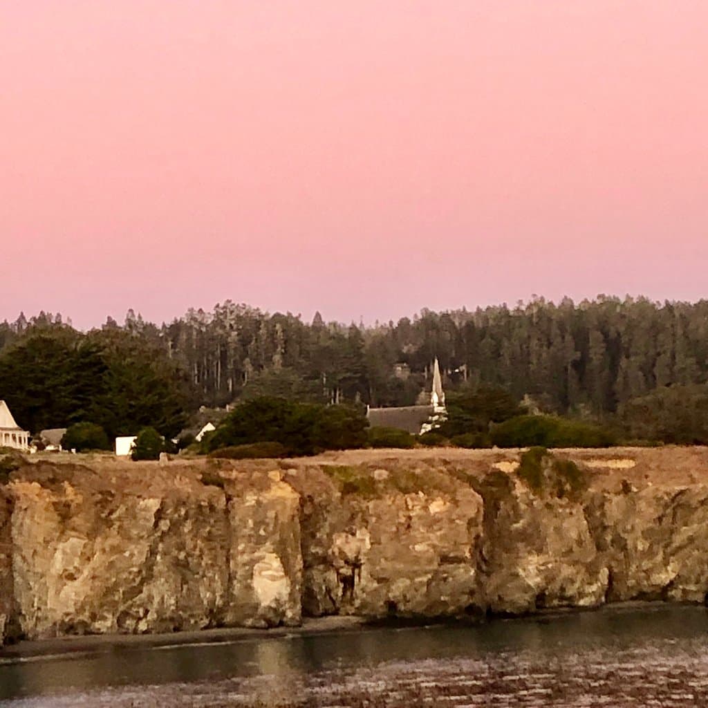 church from the beach promorotory