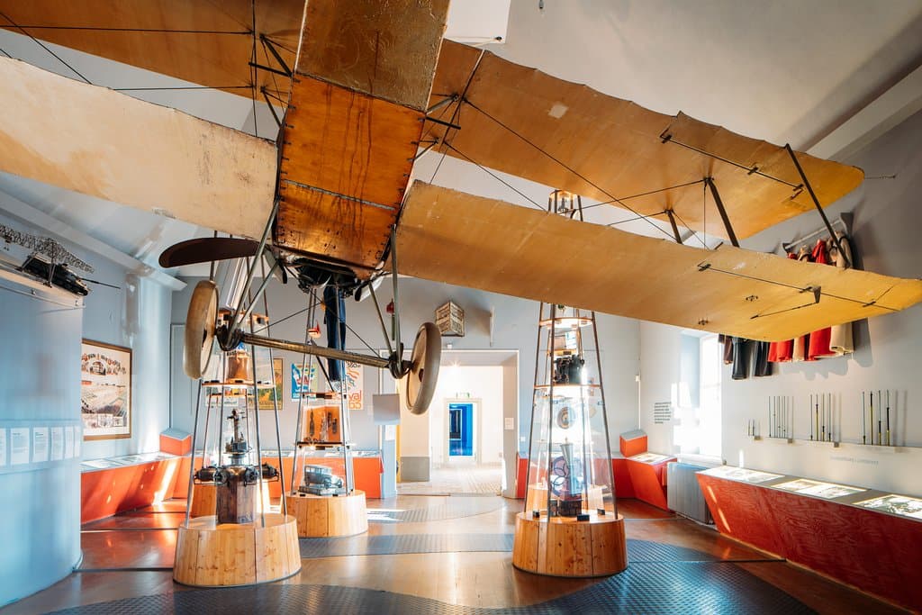 En arbetets stad, en av Thurlinplanen som hänger från taket i museét.
Foto: Anders Ebefeldt Studio_e.se