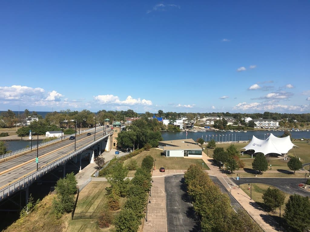 Aerial view of the north end of Black Rive Landing.