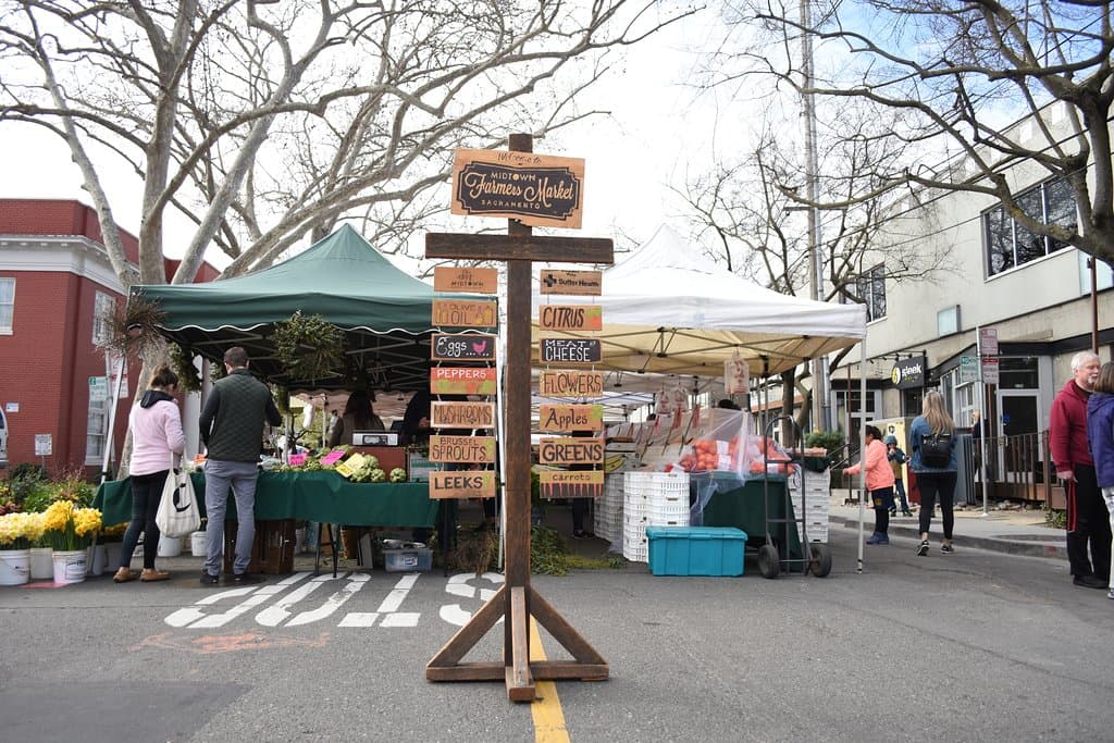 The awesome market sign is a place for many instagrammable moments for market visitors!