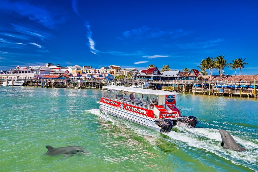 Dolphin quest entering John's Pass with dolphin in the area