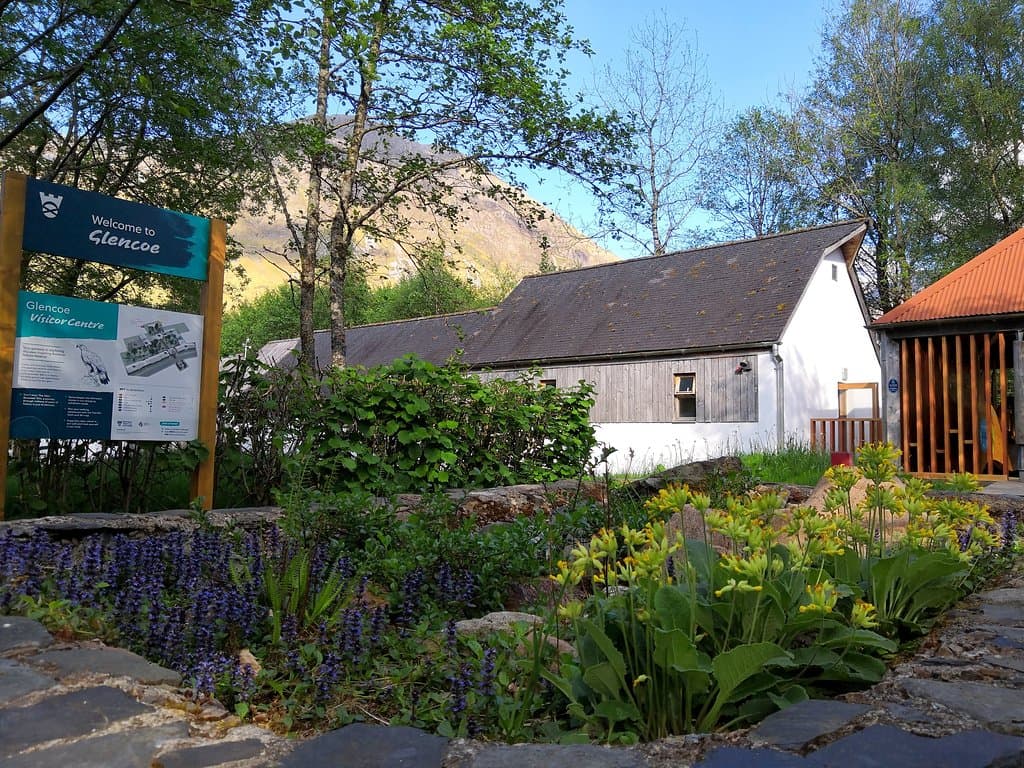 Welcome to the National Trust for Scotland's Glencoe National Nature Reserve Visitor Centre. Our facilities are free to enter, we simply ask for £4 per vehicle to park in our car park. This charge goes towards our conservation work in Glencoe National Nature Reserve which we have owned and cared for since the 1930s. 