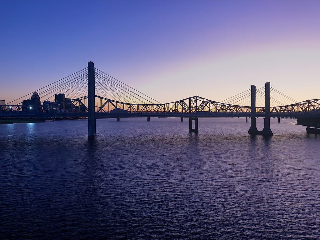 The bridge at dusk