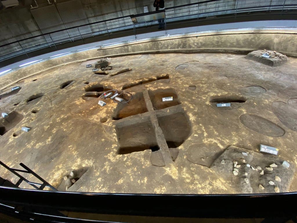 実物が見られる遺跡保存館の内部