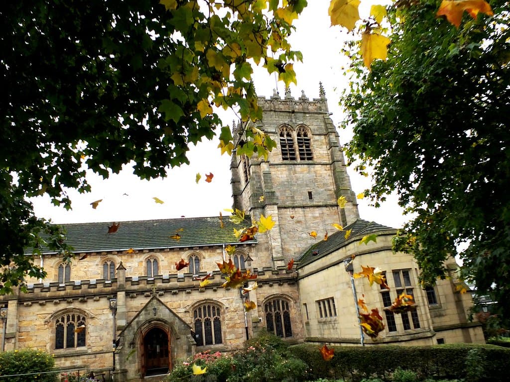 Bradford Cathedral in the autumn.