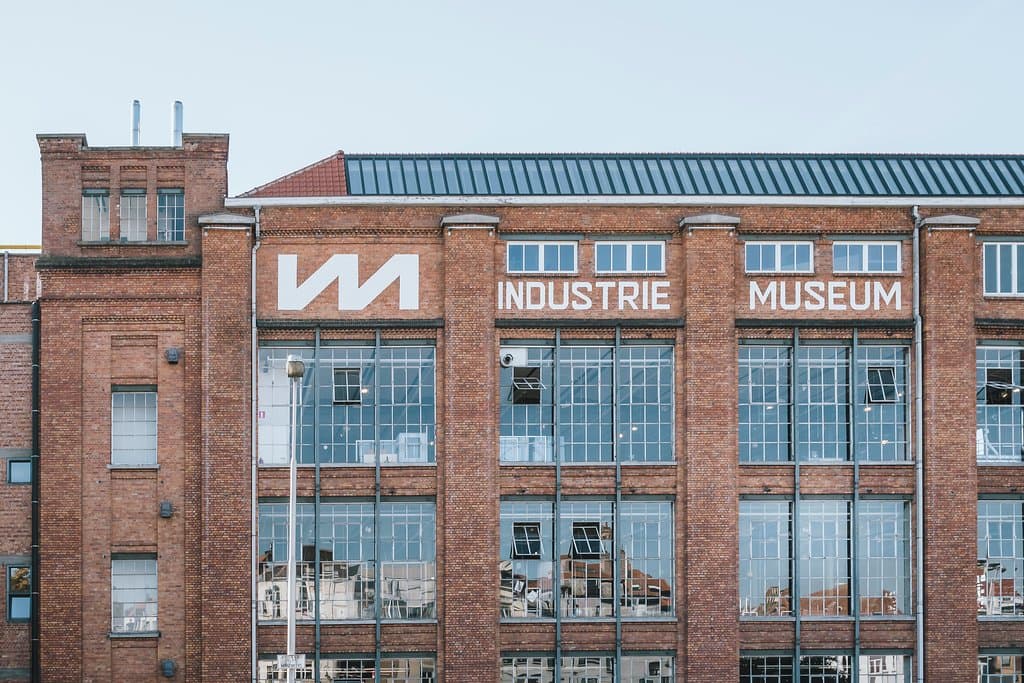 The Museum of Industry is located in an impressive factory building, a former cotton mill.