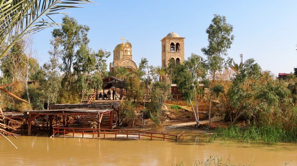 Qasr al-Yahud Baptismal Site - view of Jordan Baptismal site across the river