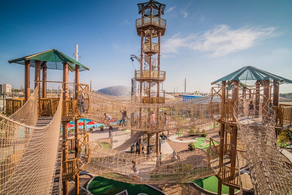 Get a bird's-eye view of the Hub City from the top of Adventure Towers!
