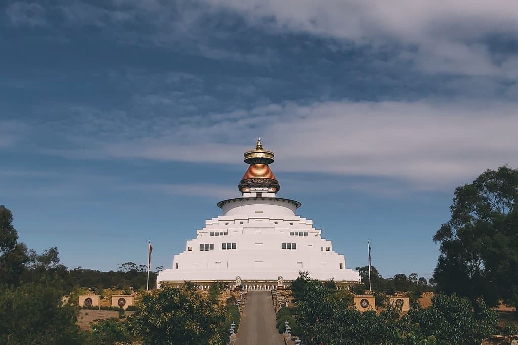 The Great Stupa has reached its total height of 48 metres.