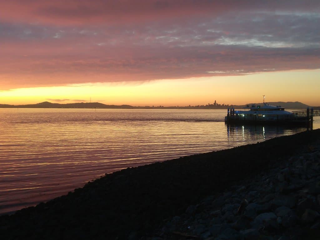 Shoreline park by ferry