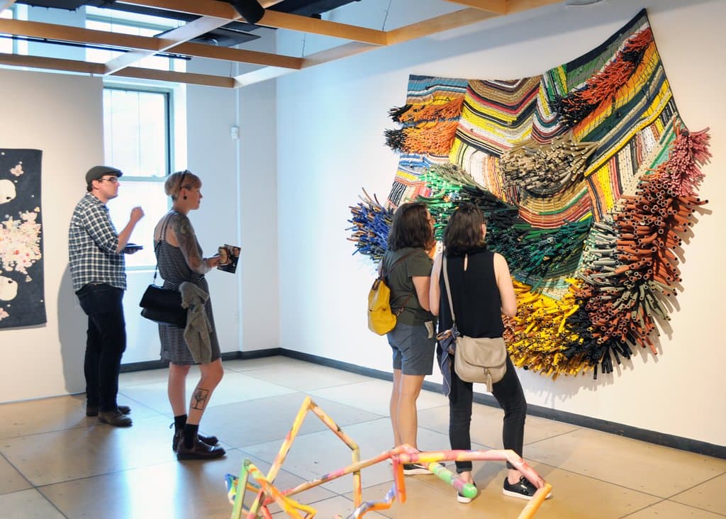Contemporary Craft offers cutting edge exhibitions focused on multicultural diversity and contemporary art. This photo features Transformation 10 exhibition in 2019.