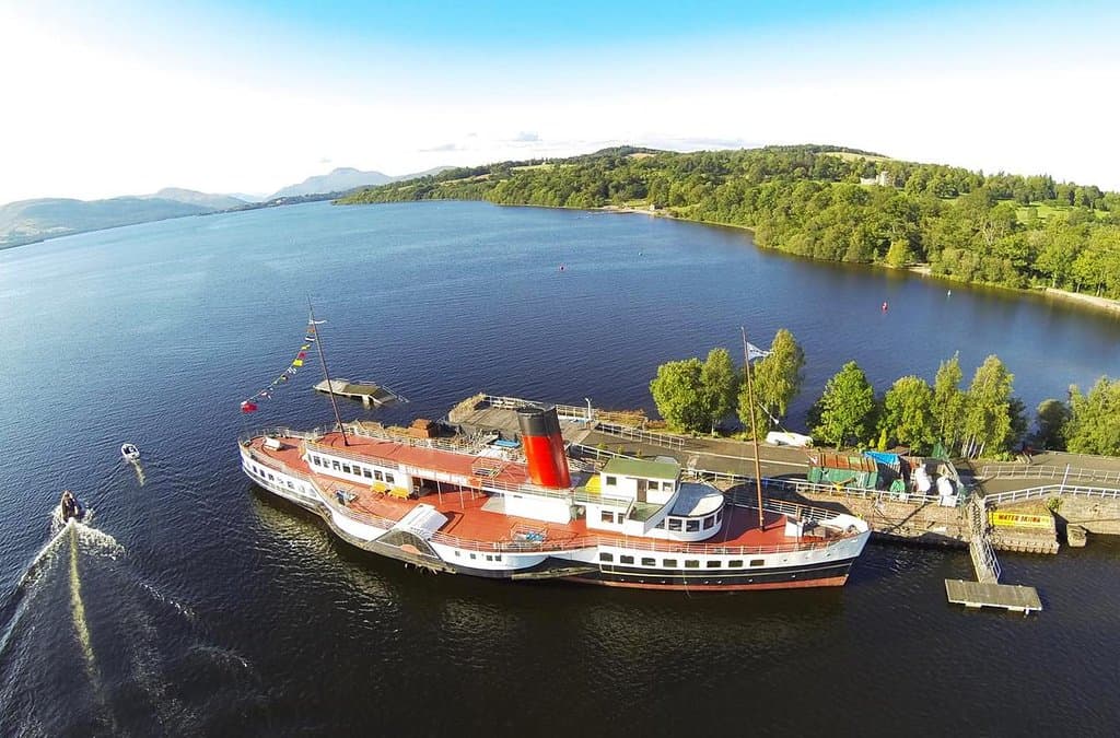 Arial view of the Ship & Loch Lomond
