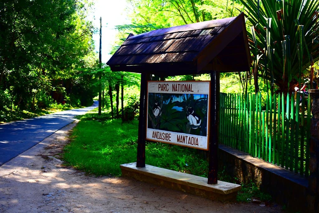 The main entrance of the national park.