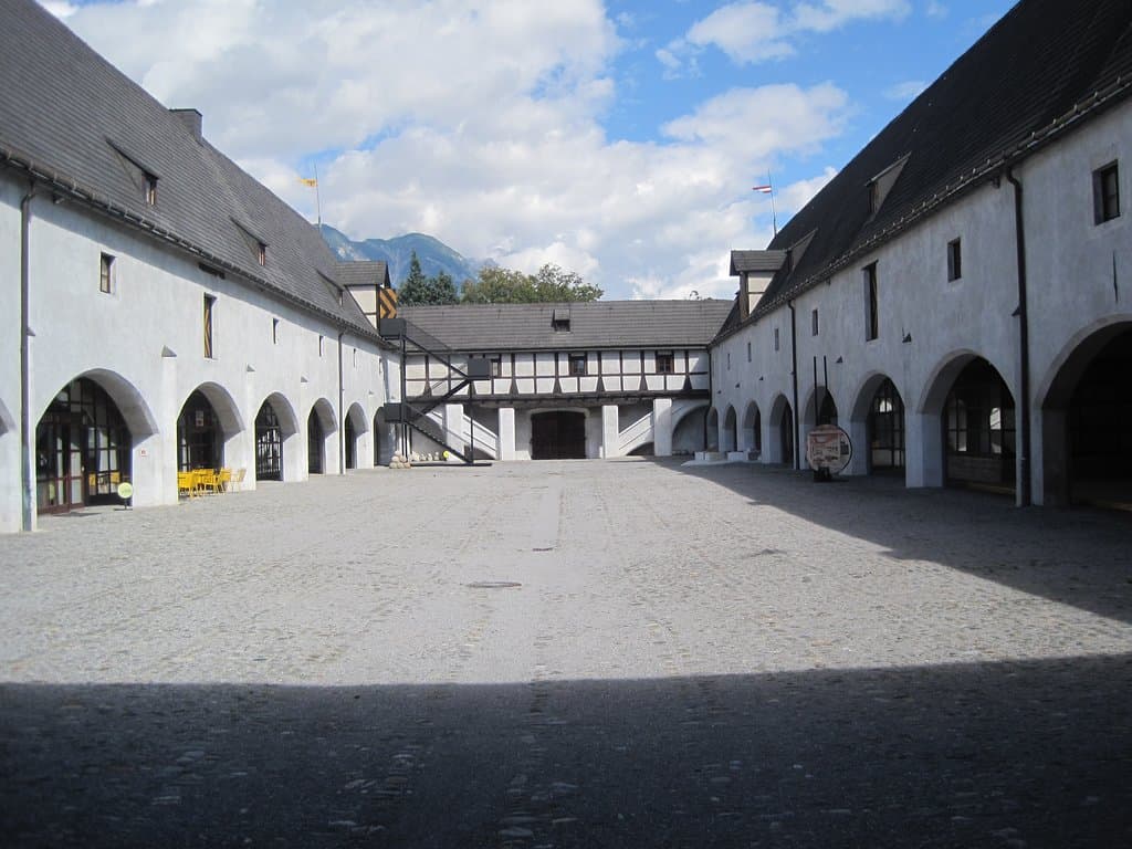 Museum building courtyard