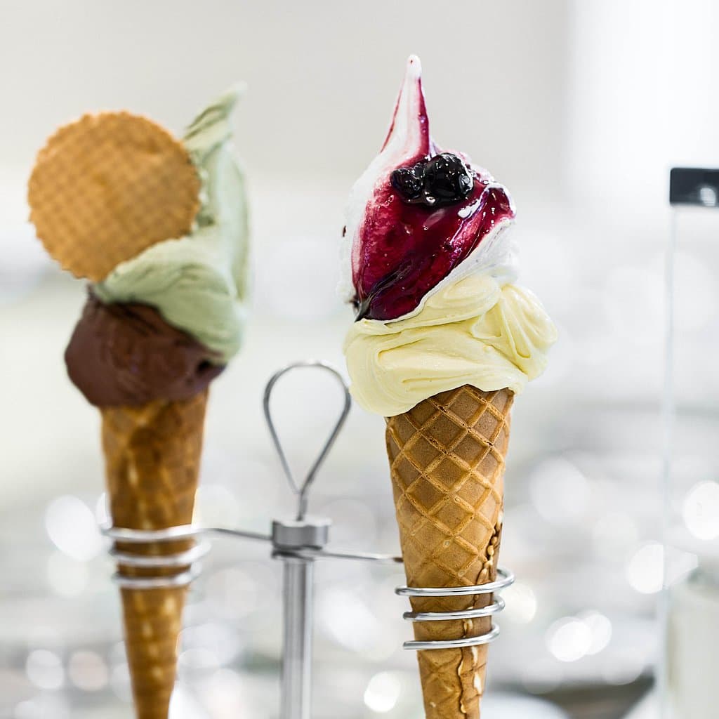 Conos de helado artesanal. 