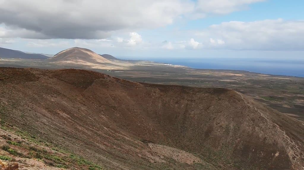 Looking across and into the dormant volcano
